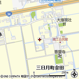 佐賀県小城市三日月町金田811周辺の地図