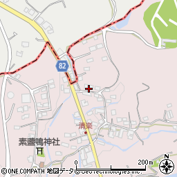 福岡県八女郡広川町日吉1138周辺の地図