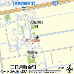 佐賀県小城市三日月町金田453周辺の地図