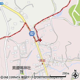 福岡県八女郡広川町日吉1137-2周辺の地図