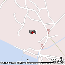 長崎県平戸市堤町周辺の地図