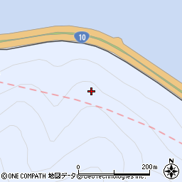 高崎山トンネル周辺の地図