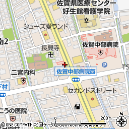 佐賀中部病院西周辺の地図
