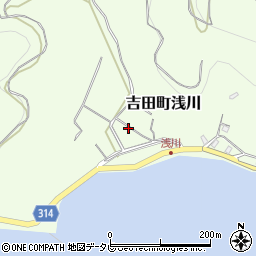 愛媛県宇和島市吉田町浅川186周辺の地図
