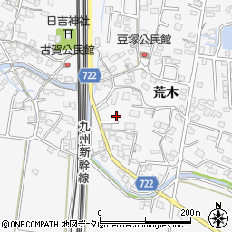 福岡県久留米市荒木町荒木1876周辺の地図
