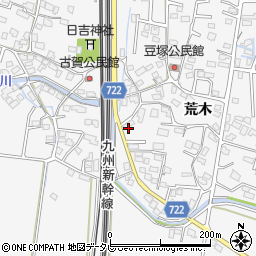 福岡県久留米市荒木町荒木1876-2周辺の地図