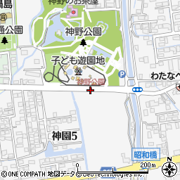 神野公園周辺の地図