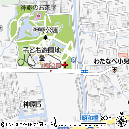 神野公園トイレ周辺の地図