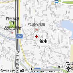 福岡県久留米市荒木町荒木1872-2周辺の地図
