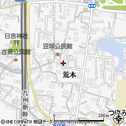 福岡県久留米市荒木町荒木1863-4周辺の地図