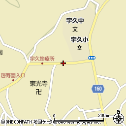 宇久小学校前周辺の地図