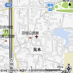 福岡県久留米市荒木町荒木周辺の地図