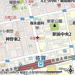 駅レンタカー佐賀営業所周辺の地図