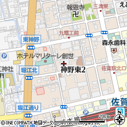 佐賀県駅北館周辺の地図