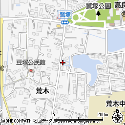 福岡県久留米市荒木町荒木1348周辺の地図