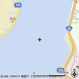 吉田港周辺の地図