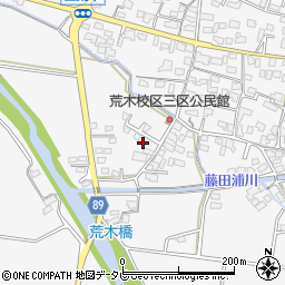 福岡県久留米市荒木町荒木1736-17周辺の地図