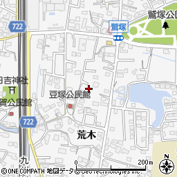 福岡県久留米市荒木町荒木1352-7周辺の地図