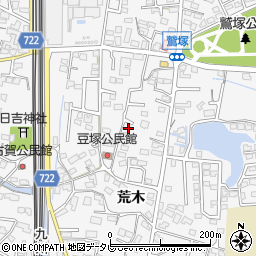 福岡県久留米市荒木町荒木1352-8周辺の地図