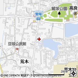 福岡県久留米市荒木町荒木1345-2周辺の地図
