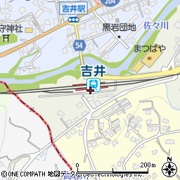 吉井駅周辺の地図