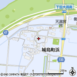 福岡県久留米市城島町浜周辺の地図