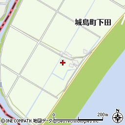 福岡県久留米市城島町下田696周辺の地図