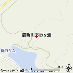 長崎県佐世保市鹿町町下歌ヶ浦周辺の地図