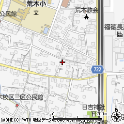 福岡県久留米市荒木町荒木1540-2周辺の地図
