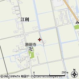 佐賀県小城市江利周辺の地図