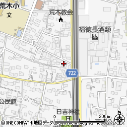 福岡県久留米市荒木町荒木1531-2周辺の地図