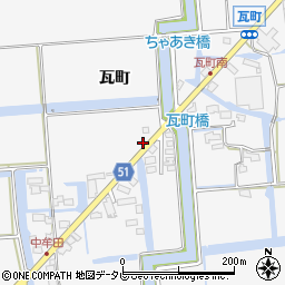 佐賀県佐賀市兵庫町瓦町1053周辺の地図