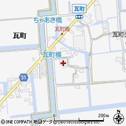 佐賀県佐賀市兵庫町瓦町1021周辺の地図