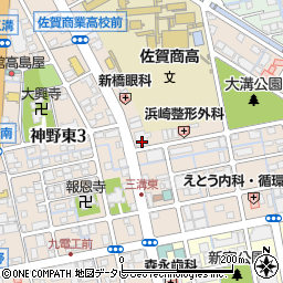 佐賀信用金庫神野支店周辺の地図