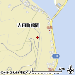 愛媛県宇和島市吉田町鶴間周辺の地図