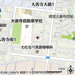 福岡県久留米市大善寺南周辺の地図