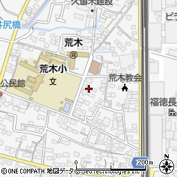 福岡県久留米市荒木町荒木1506-3周辺の地図