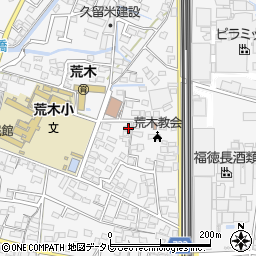 福岡県久留米市荒木町荒木1511-2周辺の地図