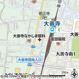 福岡銀行大善寺支店周辺の地図