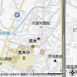 福岡県久留米市荒木町荒木1472-4周辺の地図