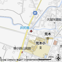福岡県久留米市荒木町荒木1047-11周辺の地図
