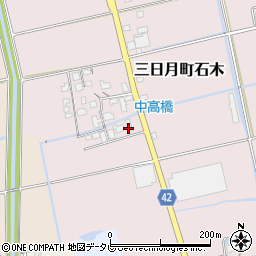 佐賀県小城市三日月町石木173周辺の地図