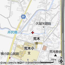 福岡県久留米市荒木町荒木1054-11周辺の地図