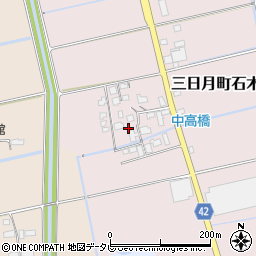 佐賀県小城市三日月町石木241周辺の地図