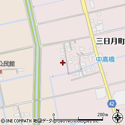 佐賀県小城市三日月町石木255周辺の地図