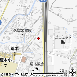福岡県久留米市荒木町荒木1190周辺の地図
