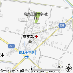 福岡県久留米市荒木町下荒木周辺の地図