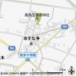 福岡県久留米市荒木町（下荒木）周辺の地図