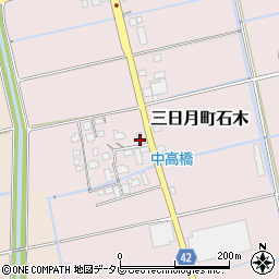 佐賀県小城市三日月町石木158周辺の地図