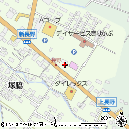 ローソン玖珠長野店周辺の地図